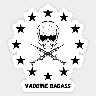 Vaccine Badass Sticker